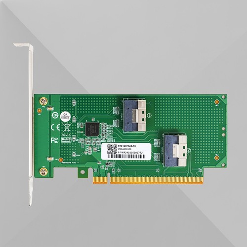Dual-Channel PCIe X16 auf 2x SlimSAS SFF-8654 8i Adapterkarte XIC PE4165 PC9383 - Afbeelding 6 van 6