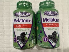 2 Pack Vitafusion Extra Strength Melatonin Gummy Vitamins 5mg 120 Ct Ea