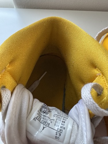 Nike Air Jordan 1 Mid GS BQ6472-117 Blanco Amarillo Juvenil Talla 6.5Y Tenis - Imagen 10 de 19