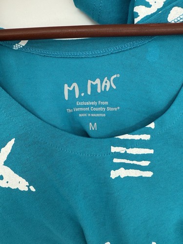 NWOT M.MAC Rock Fish Ankle Length V-Neck Dress Jade MEDIUM The Vermont Country - Picture 4 of 12