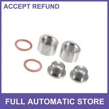 2Set O2 Oxygen Sensor Bung M18 x 1.5 Thread Exhaust Weld in Bung with Gasket