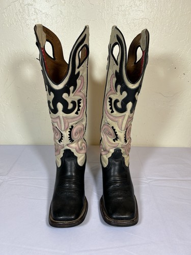 Tony Lama Woman’s Tall Western Buckaroo Cowboy Boots Size 6.5 B - Picture 3 of 14
