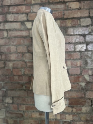Ralph Lauren Beige 100% Linen Safari Jacket Lightweight Blazer US 6 UK 10 - Picture 5 of 20