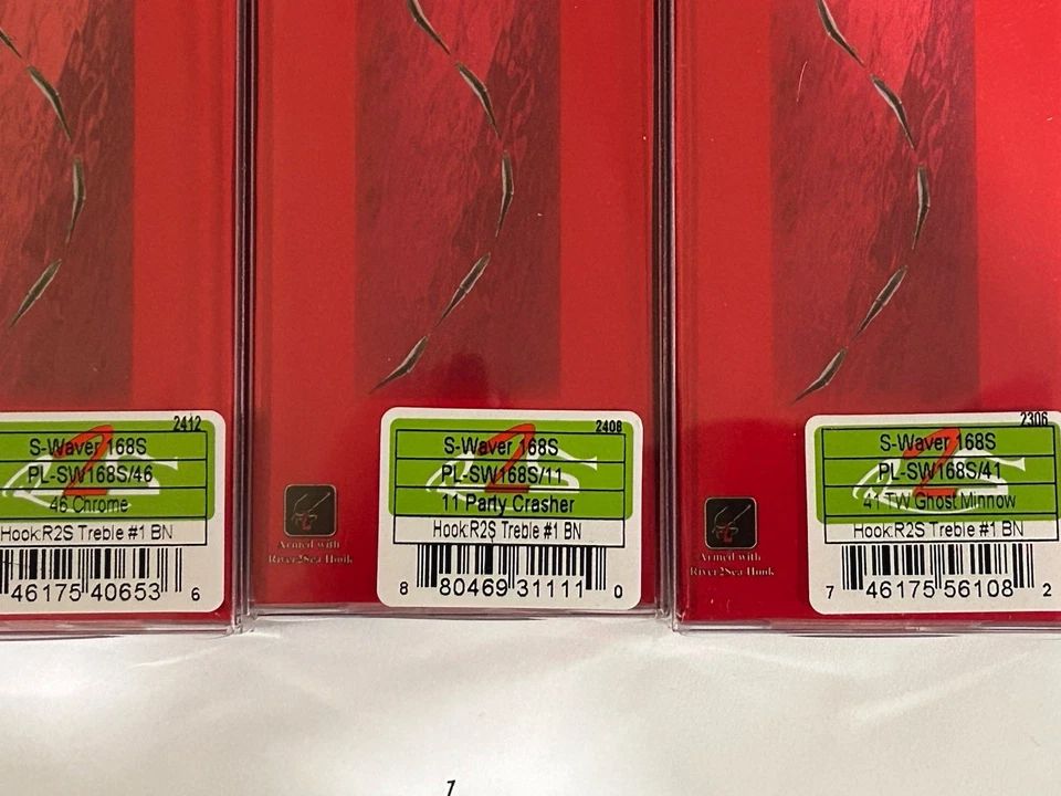 LOTE DE 3 señuelos de pesca River2Sea S-Waver 168S hundimiento 6,75"" 3 DIFERENTES COLORES Foto 4 de 4