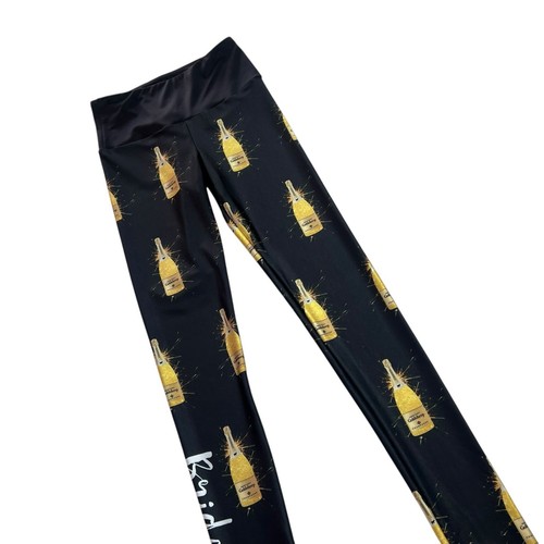 Goldsheep Champagne Graphic High Rise Leggings Women’s Size Small EUC - Picture 10 of 10