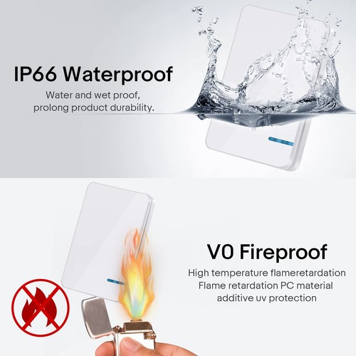 GREENCYCLE Wireless Remote Light Switch and Receiver Kit–IP66 Waterproof, - Picture 6 of 8