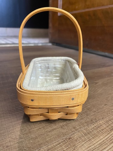Longaberger Parsley Booking Basket, Protector & Liner - Picture 3 of 5
