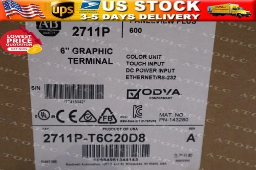 NEW Allen-Bradley 2711P-T6C20D8 PanelView Plus 6 Graphic Terminal vip UPS ship - Picture 2 of 2