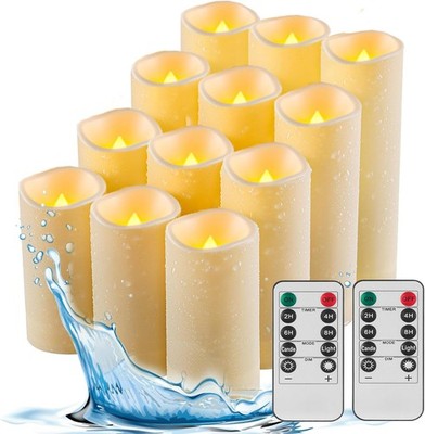 12x LED Teelichter mit Timer elektrische Teelichter LED Kerzen Teelicht Sicher