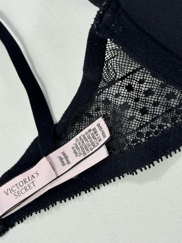 ✅Victoria's Secret Bra ✅ 32D ✅Black ✅Incredible By Victoria ✅Plunge ✅Lace - Picture 7 of 8