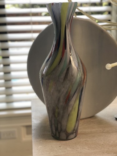 Emploli Large Vintage Mid Century Italian 17 Maestri Vetrai Art Glass Vase - Picture 6 of 7