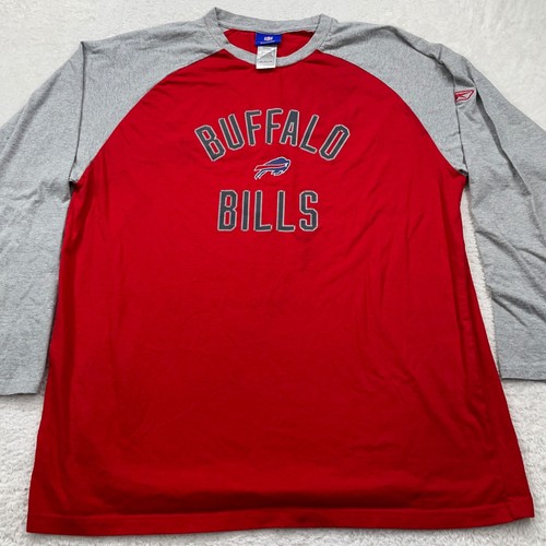 Buffalo Bills NFL Reebok Raglan 3/4 Arm T-Shirt rot grau Herren 2XL
