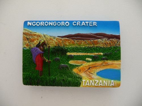 🇹🇿 Magnet 3D Fridge Souvenir City Ngorongoro Crater Tanzania Poly