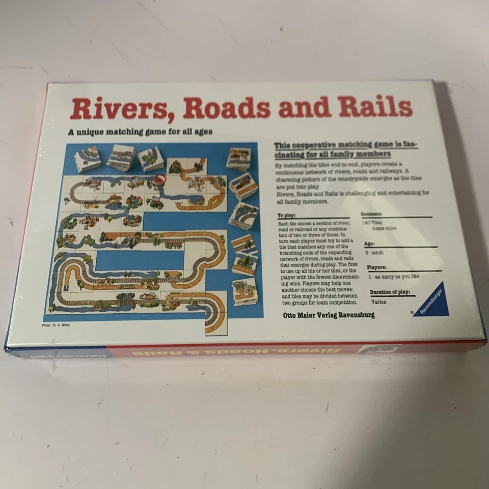 Rivers Roads and Rails Vintage And Complete Otto Ravensburger Matching Game Kids - Image 2 of 3