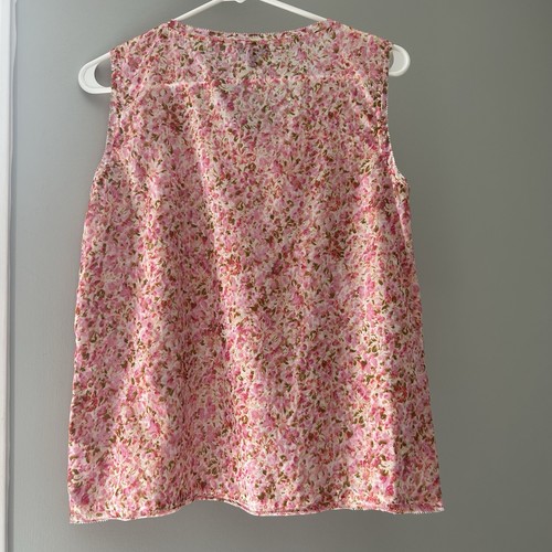 Talbots Tank Top Women's Pink Floral Textured Delicate Feminine Size 6 - Picture 2 of 7