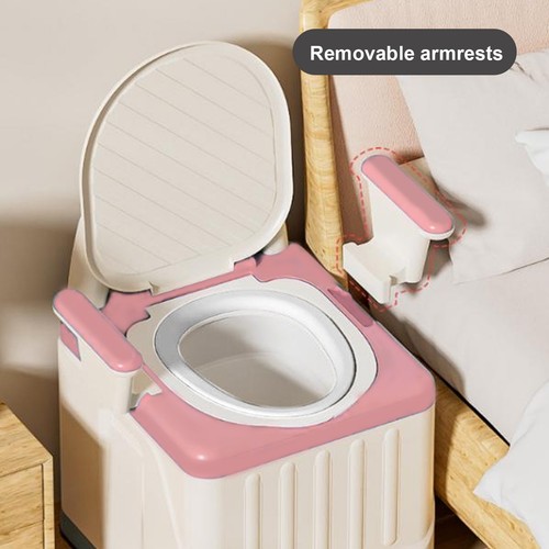 Bedside Commode For Adults Anti Slip Soft Padded High Weight Capacity Bedside Co - Picture 2 of 24