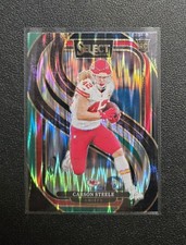 2024 Panini Select Carson Steele Premier Level Black & Green Shock Prizm RC #142