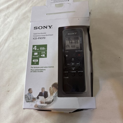 Sony PX Series ICD-PX370 Mono Digital Voice Recorder Tested Working W/box - Picture 2 of 5