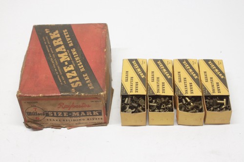Lote de 300+ Remaches de Forro de Freno Raybestos "SIZE-MARK" Nuevo de Lote Antiguo Piezas de Herrajes Talla 7 - Imagen 1 de 5