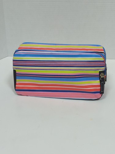 Scout 3Way Toiletry Bag 3 Zip Compartments Stripes Multicolored - Picture 3 of 7