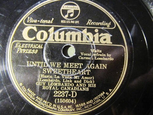 1930 Carmen GUY LOMBARDO Swingin in a Hammock Until we Meet Again Sweetheart COL - Picture 2 of 3