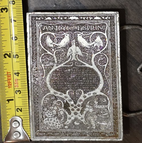 27/8" Vintage Gürtelschnalle 1973 "An Idyl of Spring " Fantasy Artwork Bergamot - Bild 7 von 9