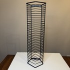 Vintage Black Wire CD Tower Rack Stand Holds 31/35 CDs 20” Tall Media Storage