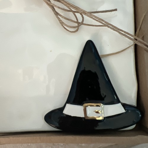 Mud Pie - Ceramic Witch Hat Sweet Treats - Snack Plate Serving Tray Halloween - Picture 3 of 4