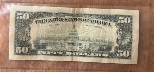 1990 Series - Chicago $50 Fifty Dollar Bill Federal Reserve Note Circulated - Picture 4 of 4