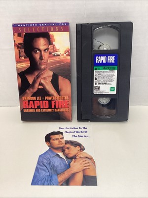 Blue Fin　VHSテープ Rapid Fire (VHS, 1992/93) Brandon Lee, Powers Booth, Kate