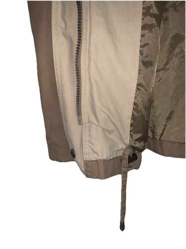 London Fog Jacket Womens L Beige Limited Edition Hooded Full Zip Coat Button - Picture 7 of 11