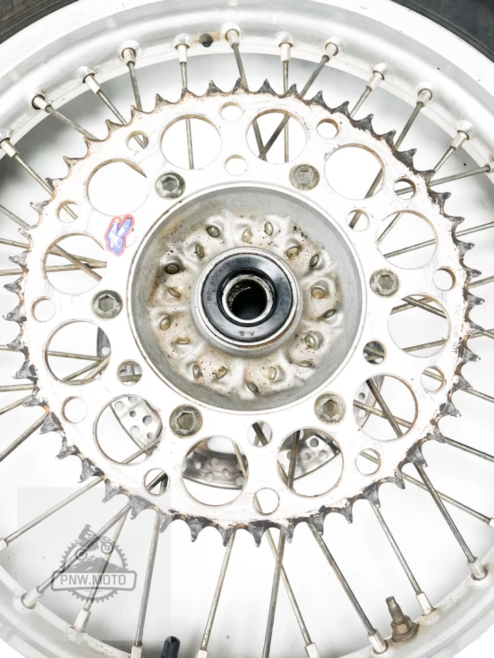 2002 Yamaha YZ250 YZ 250 125 OEM 19" REAR WHEEL RIM HUB TIRE - Image 2 of 4