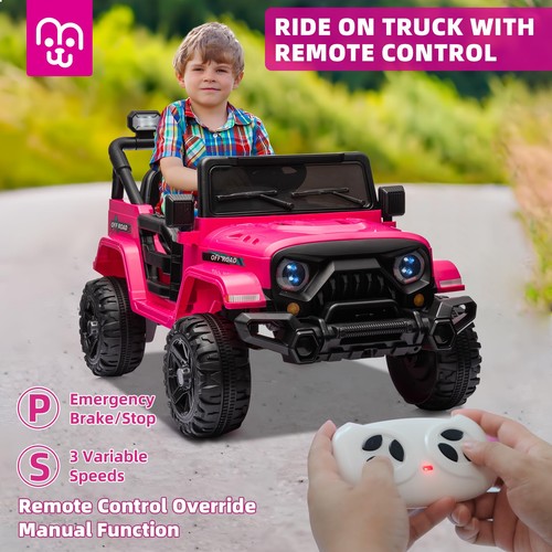 MINIATURE MOTORS 12V Kids Electric Ride on Truck Car Remote Control /Twin 35W... - Picture 2 of 7