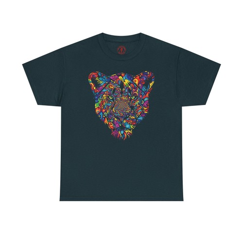 Psychedelic Lioness Tee, Unisex Heavy Cotton T-Shirt, Colorful Animal Casual - Picture 34 of 49