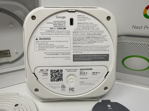 Google Nest Protect Smoke Carbon Monoxide Battery Alarm - Expires July 2032 - Bild 3 von 8