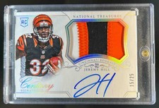 2014 National Treasures Jeremy Hill Patch Century Silver RC Auto #15/25 Bengals