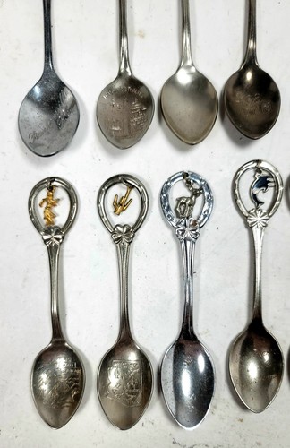 Vintage U.S. States And Countries Collector Tea Spoons- Lot Of 10 - Picture 2 of 15