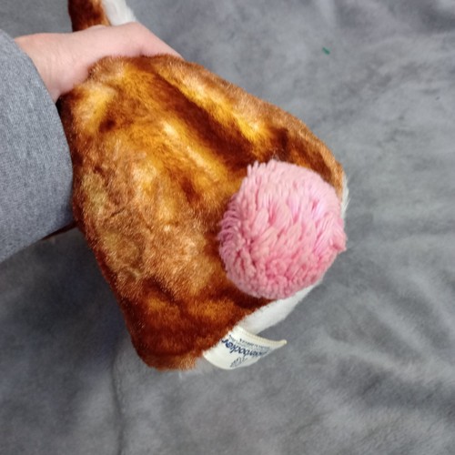 Plush Brown Bunny Pink Tail Purple Pink Eyes Knickerbocker Vintage Whiskers - Picture 5 of 8