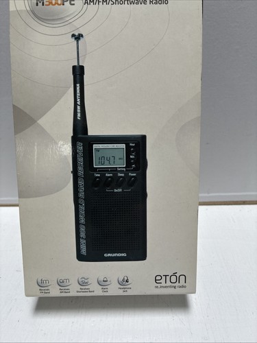 Eton Grundig Mini 300 PE Handheld Compact Shortwave AM FM Radio Black NIB - Picture 8 of 8