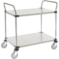 Nexel Stainless Steel Utility Cart 2 Shelves 36x24x38