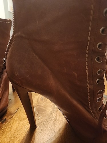 Miu Miu braune Leder Schnürstiefel Booties Größe 9 - Bild 16 von 23