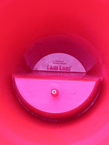 Taburete de plástico Tam Tam rojo retro vintage retro hábitat era espacial atómico MCM - Imagen 4 de 7
