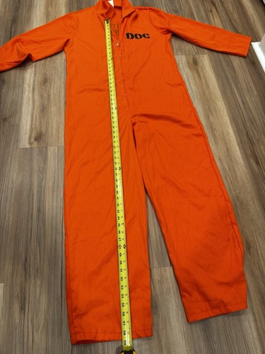 Spirit Halloween Costume Department Of Corrections Orange Jumpsuit Standard - Picture 4 of 9