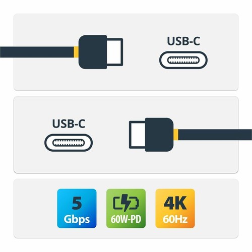 StarTech.com 1m 3 ft USB C to USB C Cable - M/M - USB 3.0 (5Gbps) - USB Type C C - Foto 2 di 3