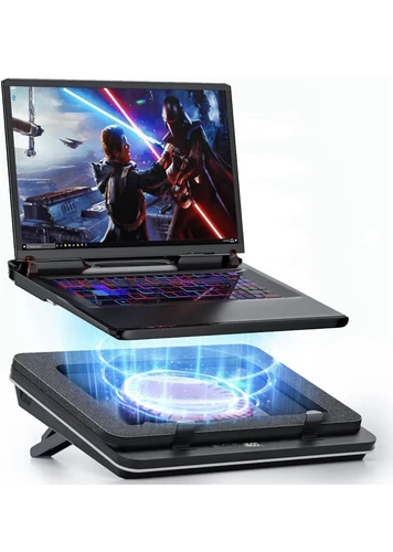 IETS GT600 Laptop Cooling Pad Equipped with Gigantic Turbo-Fan(5.5inch Diameter）