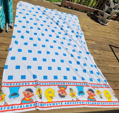 2 Stk. Sesamstraße Twin Top Flat Sheet Lot Vintage 90s-Y2K Big Bird Bert Ernie - Bild 5 von 7