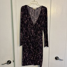 Michael Kors Long Sleeve Purple Dress Size 14