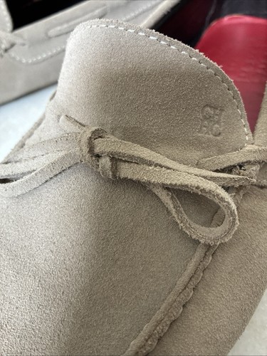Carolina Herrera loafers men Size 8. Tan Suede Driving Loafers Moccasins. - Picture 4 of 11