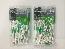 Pride Professional PTS Tees 4" long, 50 tees per bag, (2 bags), White color
