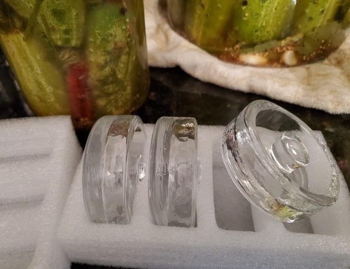 Fermentation Weight Set Of 4 Easy Grip Glass Wide Mouth Mason Jars Canning New - Picture 8 of 8